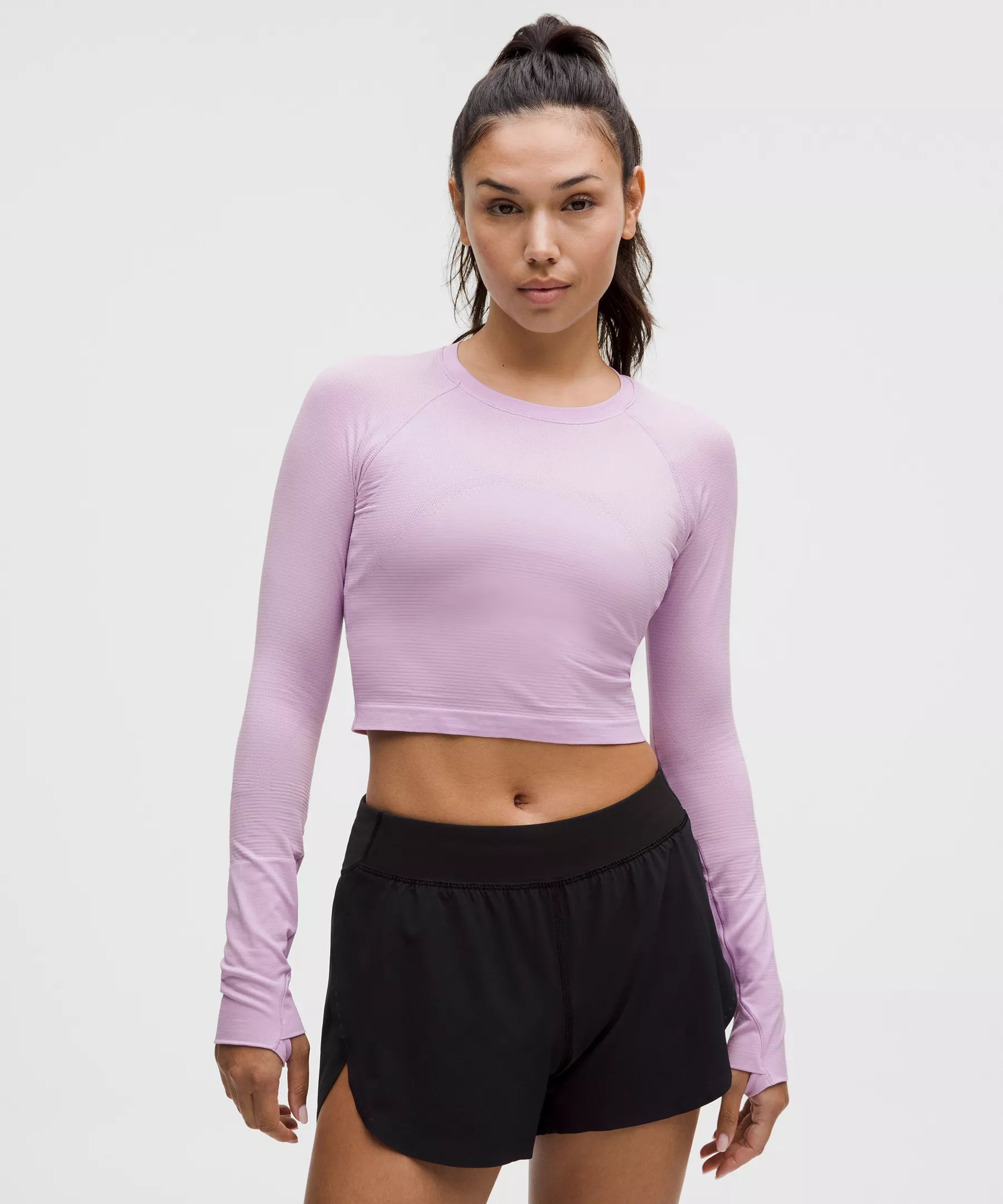Lululemon Swiftly Tech Cropped女士长袖T恤 2.0