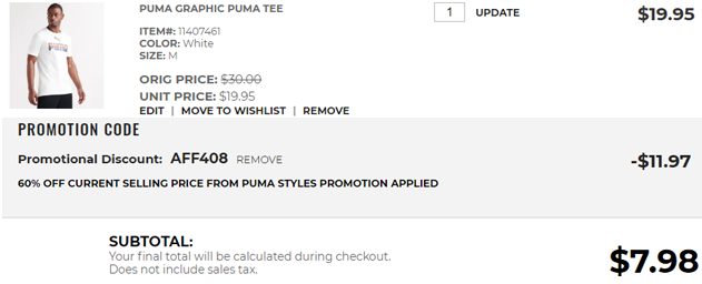puma discount code