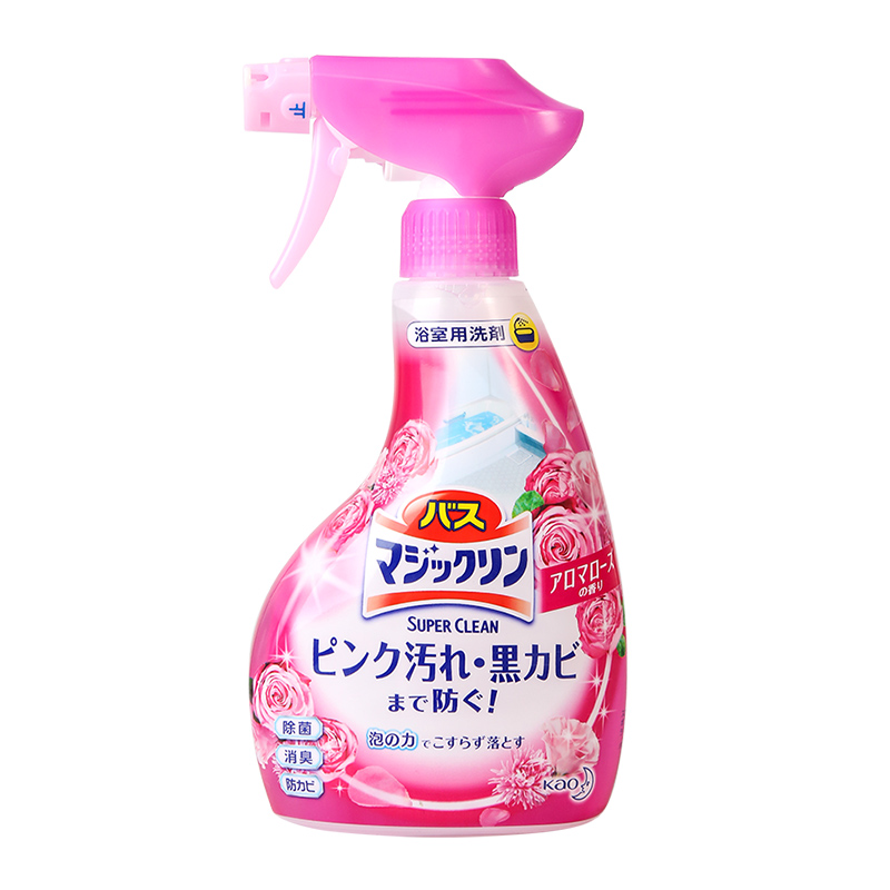 日本花王浴室清洁剂玻璃去污玫瑰香380ml