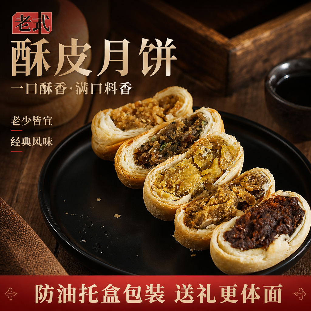 苏式酥皮月饼50g*12个