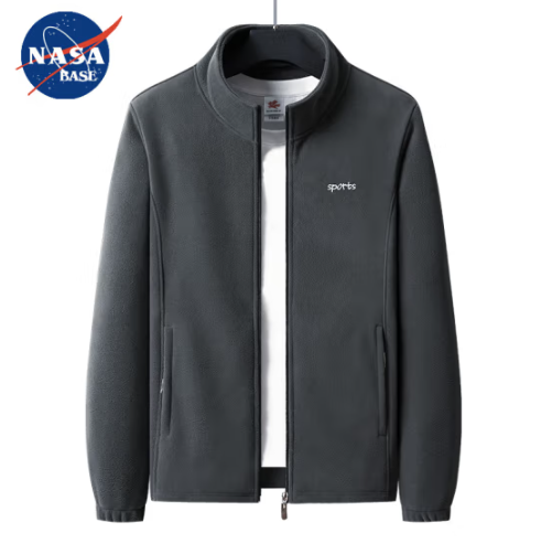 64元包邮！NASA BASE 抓绒内胆摇粒绒 立领外套男士