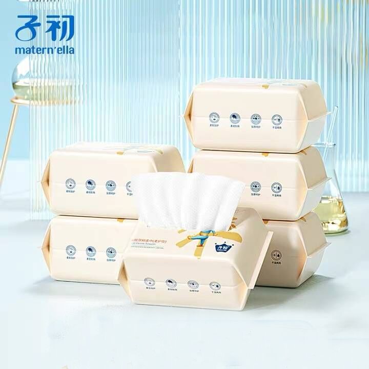 【子|初大牌】珍珠纹婴儿绵柔巾80抽*6