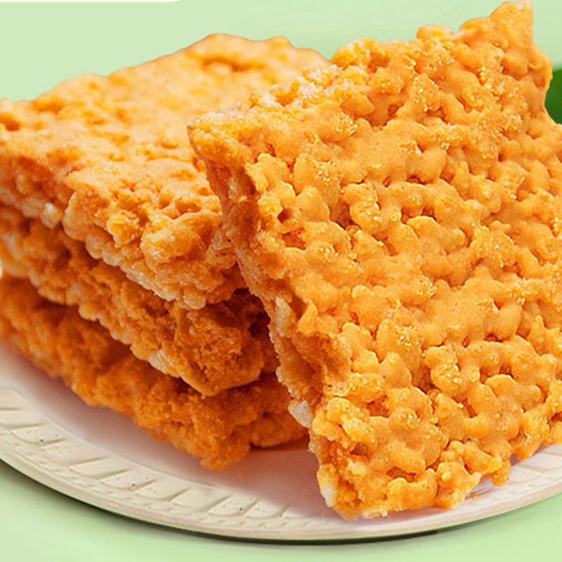 9.9秒！【悦菇娘】糯米蟹黄味锅巴400g