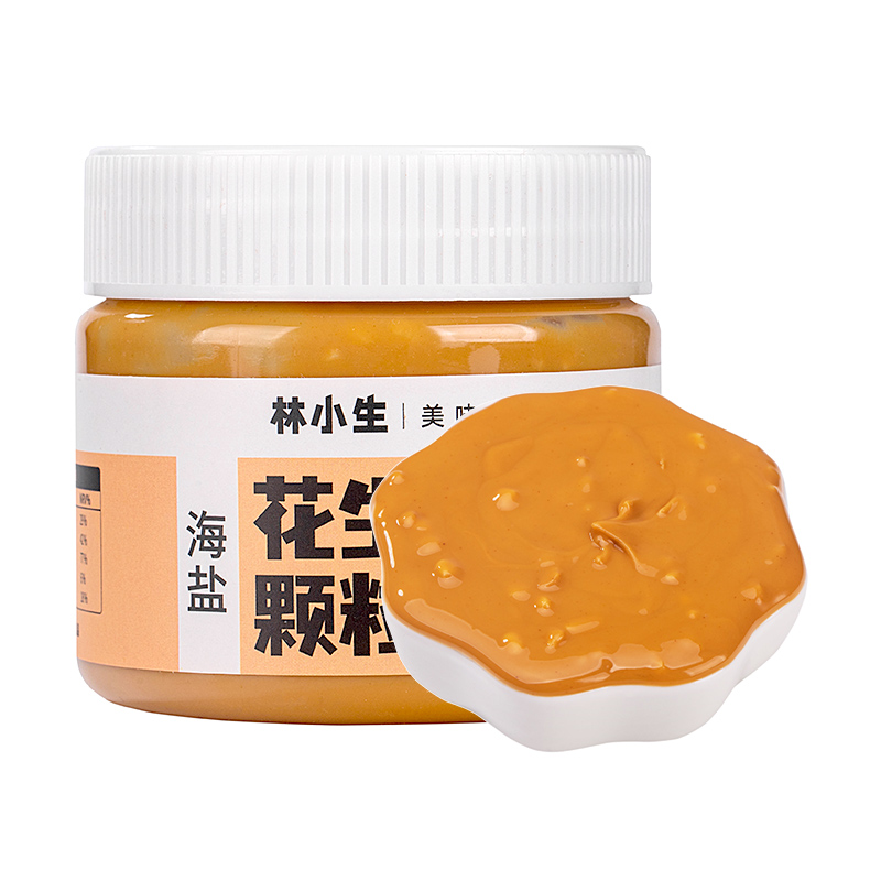 林小生纯花生酱颗粒低0无糖精添加200g