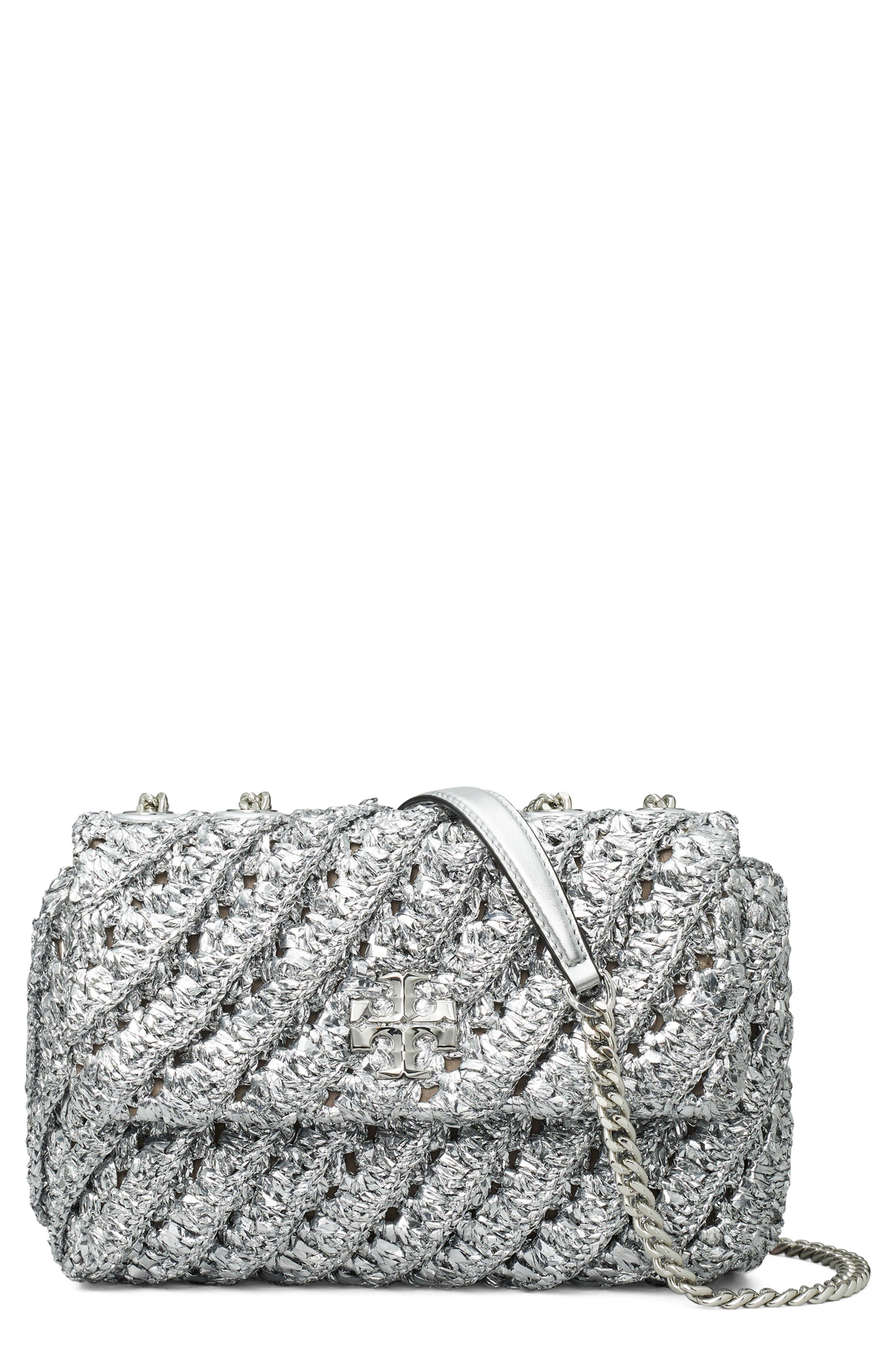Tory Burch Kira Metallic Chevron Convertible Shoulder Bag