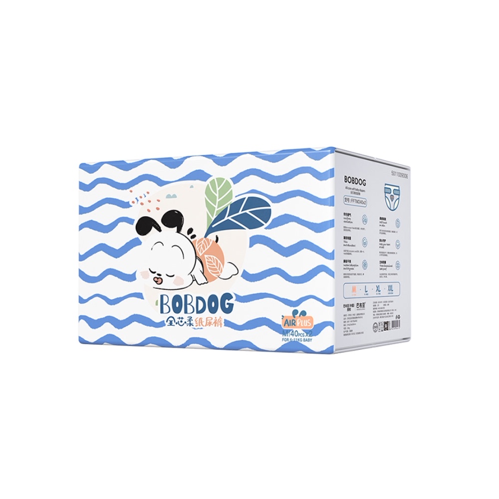 天猫巴布豆纸尿裤全芯柔M80片