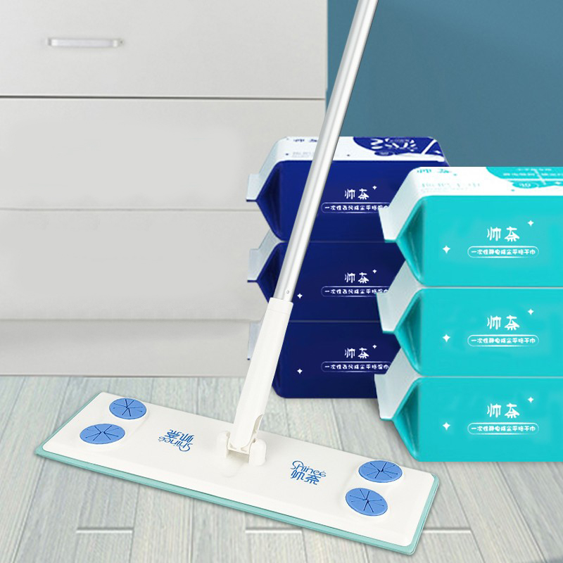 静电除尘拖把+1包干巾30片+1包湿巾30片