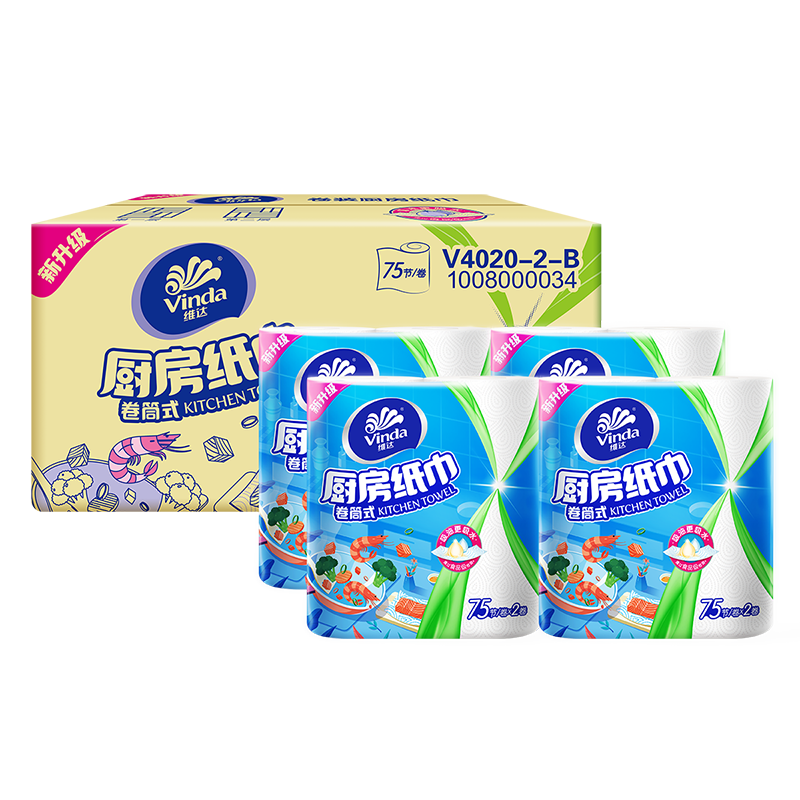 【孙俪力荐】维达厨房卷纸4提共8卷