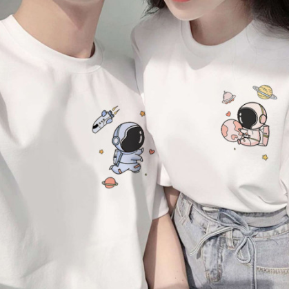 29.9元包邮！春秋百搭情侣短袖T恤 拍3件