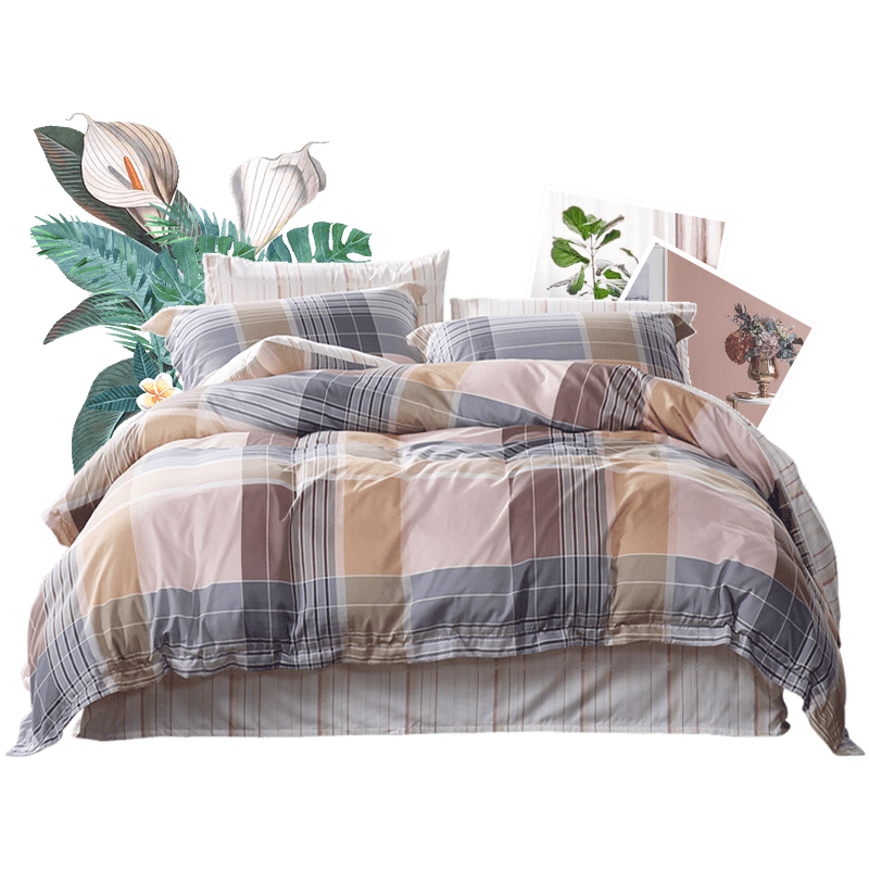 富安娜圣之花四件套全棉纯棉