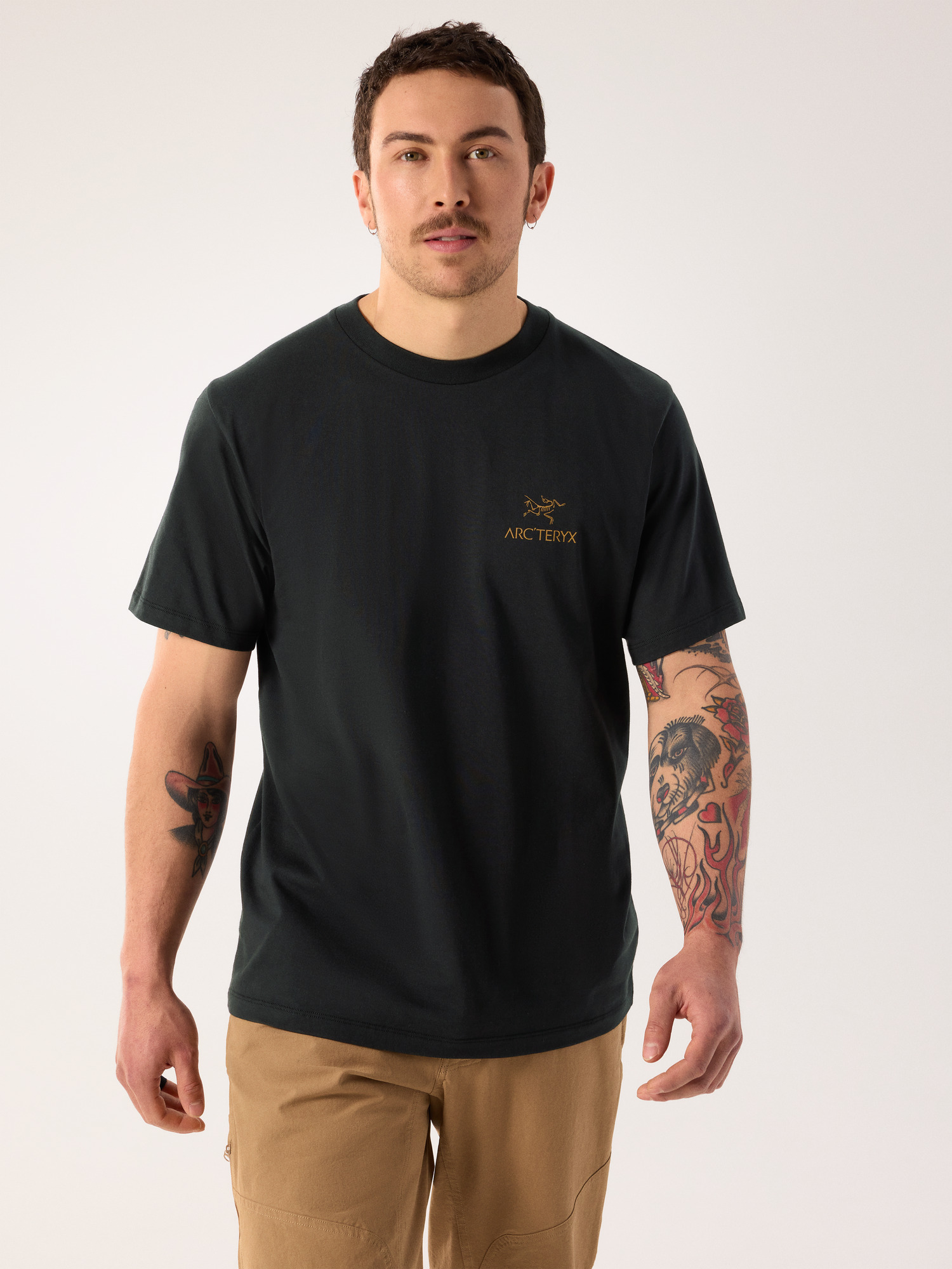 Arcteryx Kragg SL Cotton Bird Word Shirt SS 始祖鸟男士T恤 24K Black M