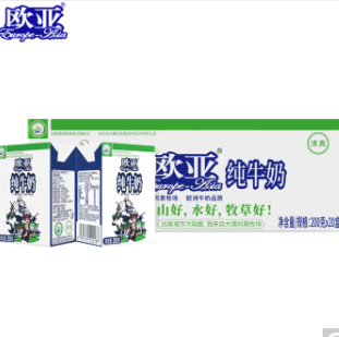 79.8元包邮！欧亚全脂纯牛奶200g*20盒 *2件