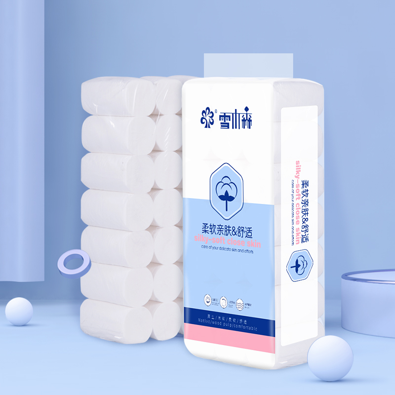 【雪木森】4层加厚无芯卷纸18卷