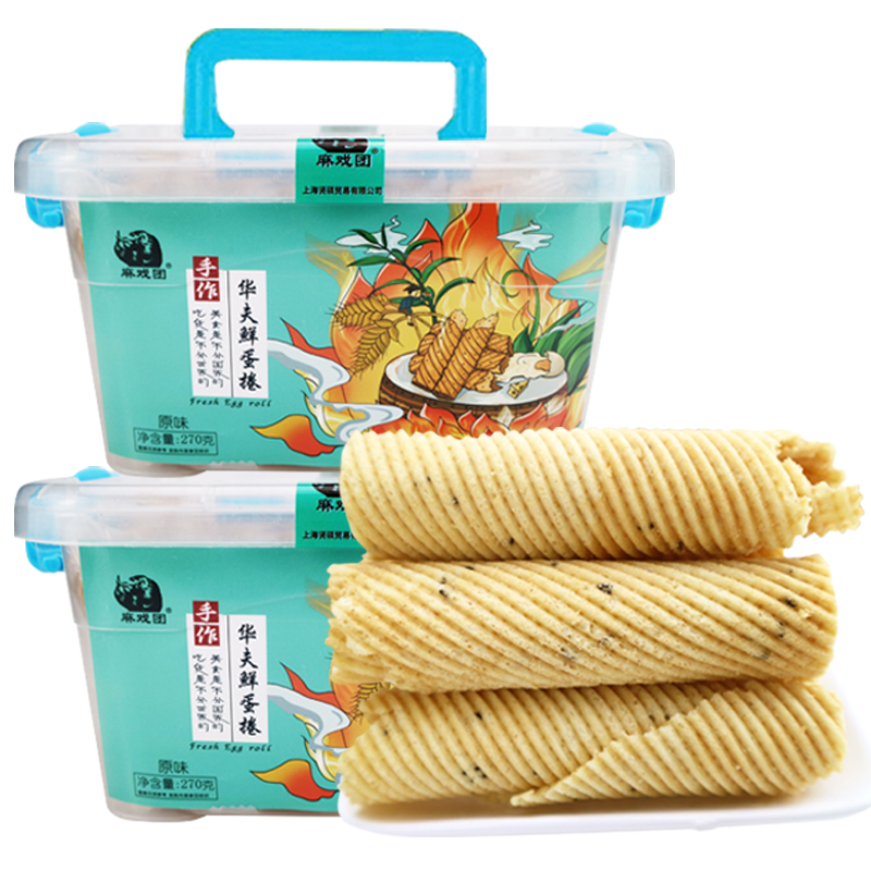 麻戏团华夫鲜鸡蛋卷270g/盒