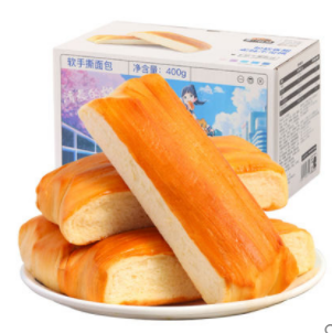 12.25元包邮！三只松鼠 软手撕面包 400g