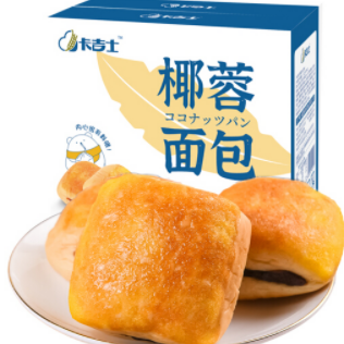 【折7.03元/件】14.06元包邮！卡吉士椰蓉面包红豆味400g*2件