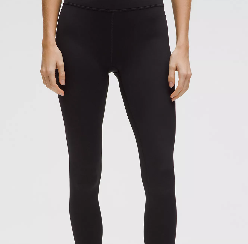 Lululemon黑色高腰保暖跑步紧身裤限时特惠