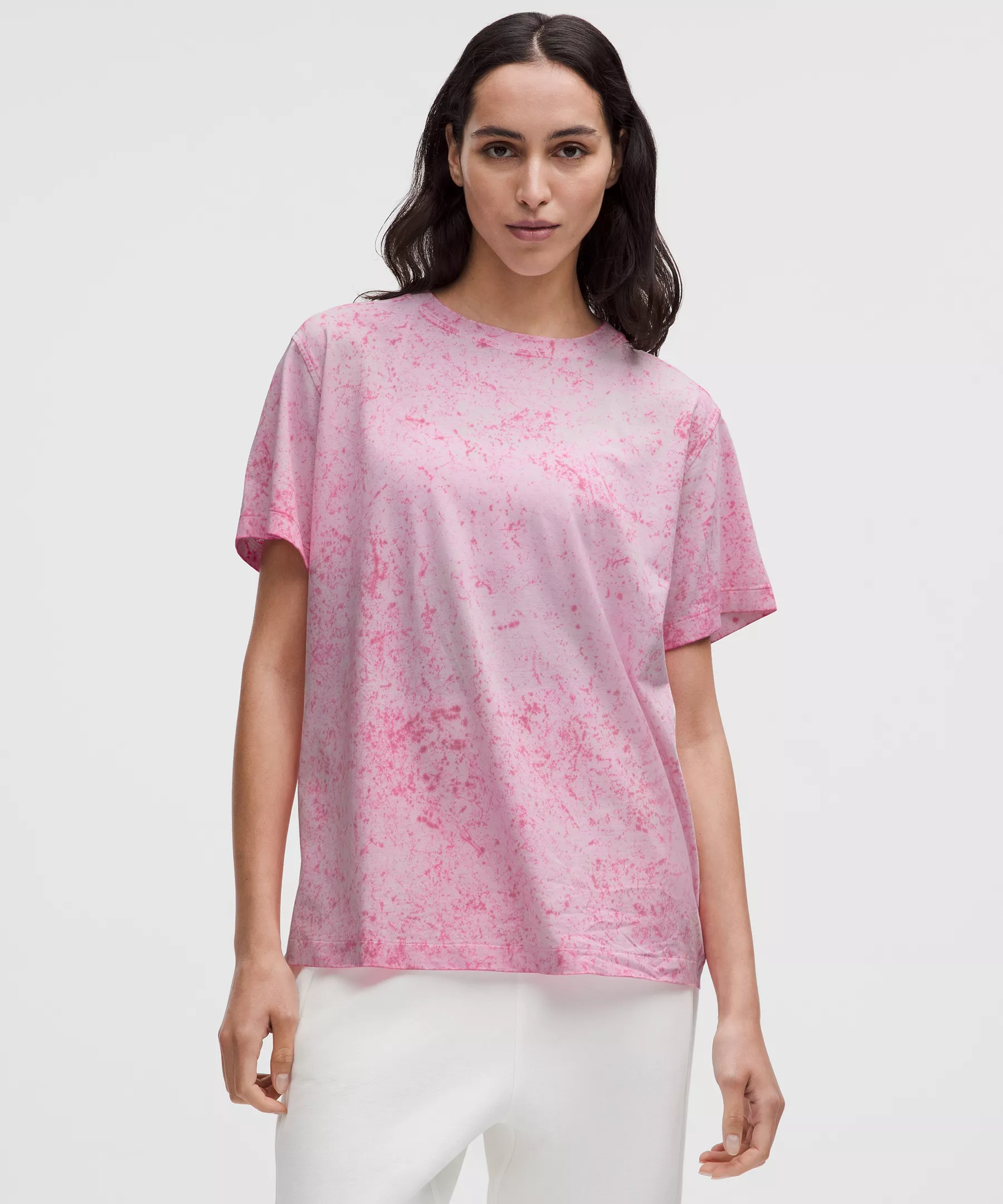 Lululemon All Yours Organic 女士T恤 Cirrus Wash Blissful Pink Racer Pink Trill Rouge S
