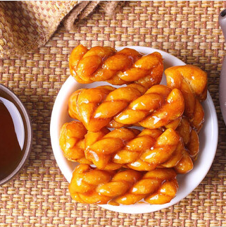 9.9元包邮！老街口 红糖麻花500g*2袋