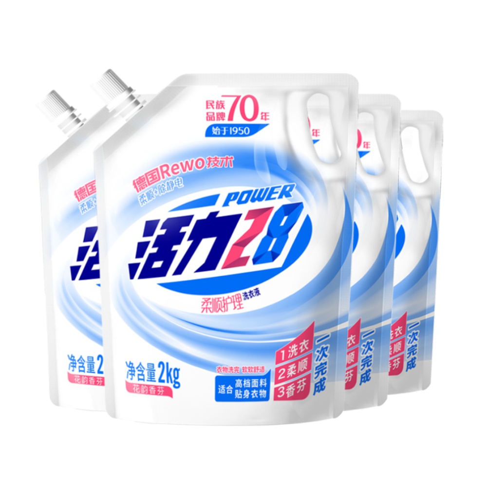 返5元猫卡！活力28柔顺洗衣液16斤