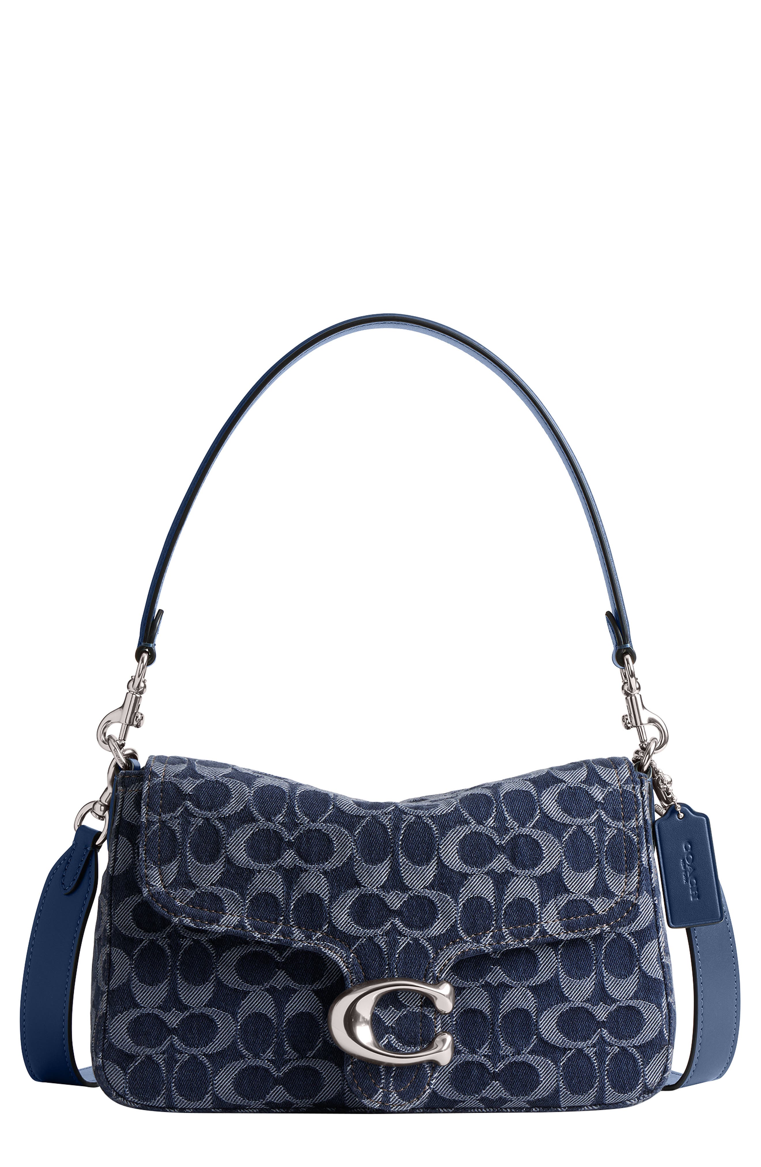 COACH Tabby Soft Signature Washed Denim Shoulder Bag