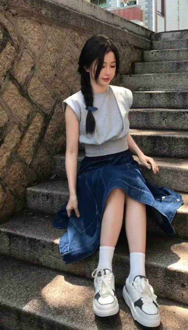 Ganni 虞书欣类似款 牛仔半身裙