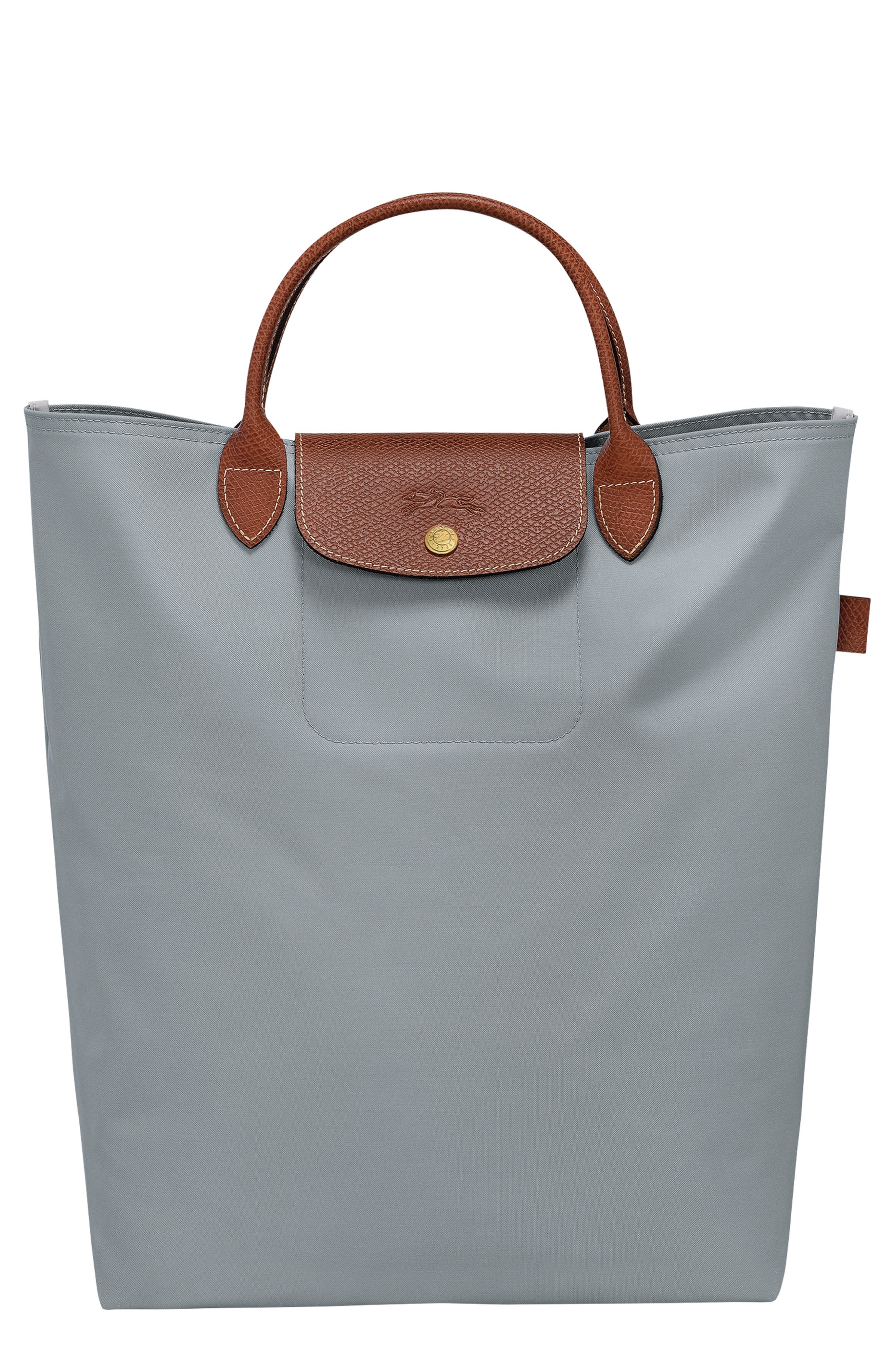 Longchamp Cabas Replay Recycled 中号手提包 钢灰色