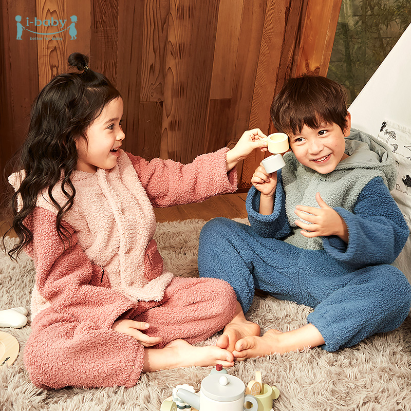 ibaby儿童恒温泰迪绒家居服