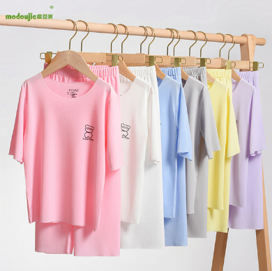 14.9元包邮！【全尺寸一口价】儿童冰丝家居套装服