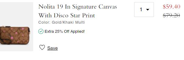 Coach Nolita 19 In Signature Canvas With Disco Star Print