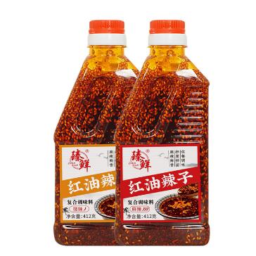 12.65元包邮！臻鲜红油辣子辣椒酱 412g