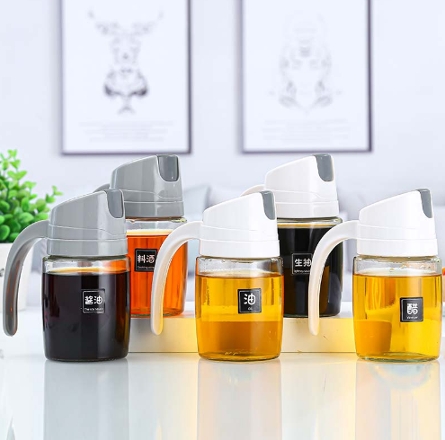 2.9元包邮！日式玻璃防漏油壶 自动开合 300ml