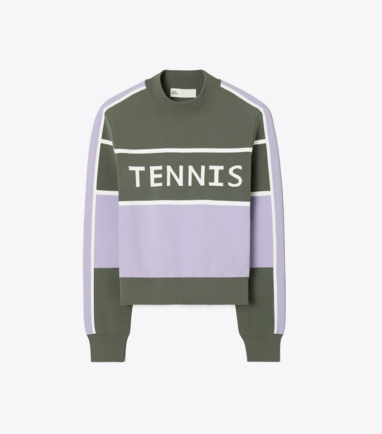 tory sport Cropped Tech Nylon Tennis Sweater