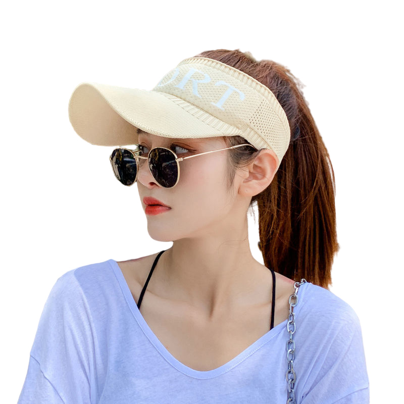 【长朵】户外运动跑步空顶太阳帽女夏