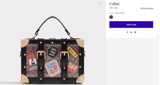 Aldo calini box on sale bag