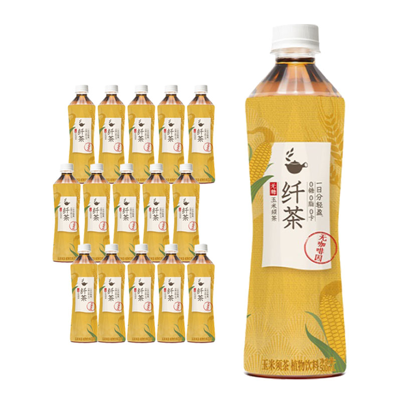 返6猫卡！元气森林纤茶无糖0卡500ml*15瓶