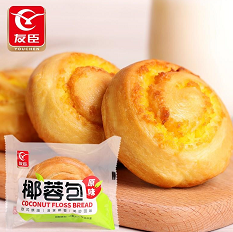 【新低价】18.9元包邮！友臣 椰蓉面包 450g*2箱