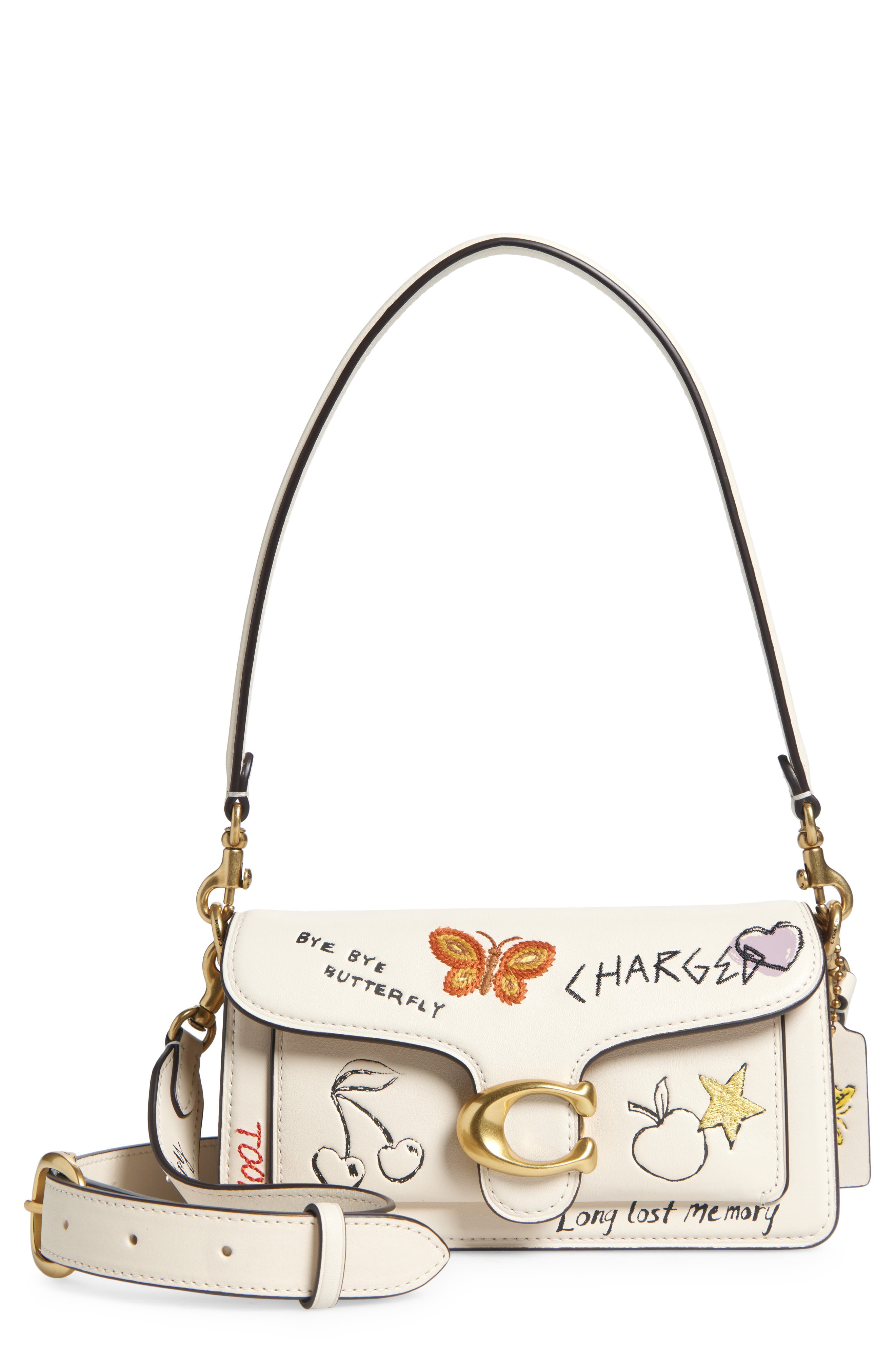 COACH Tabby Sketch Print Leather Shoulder Bag
