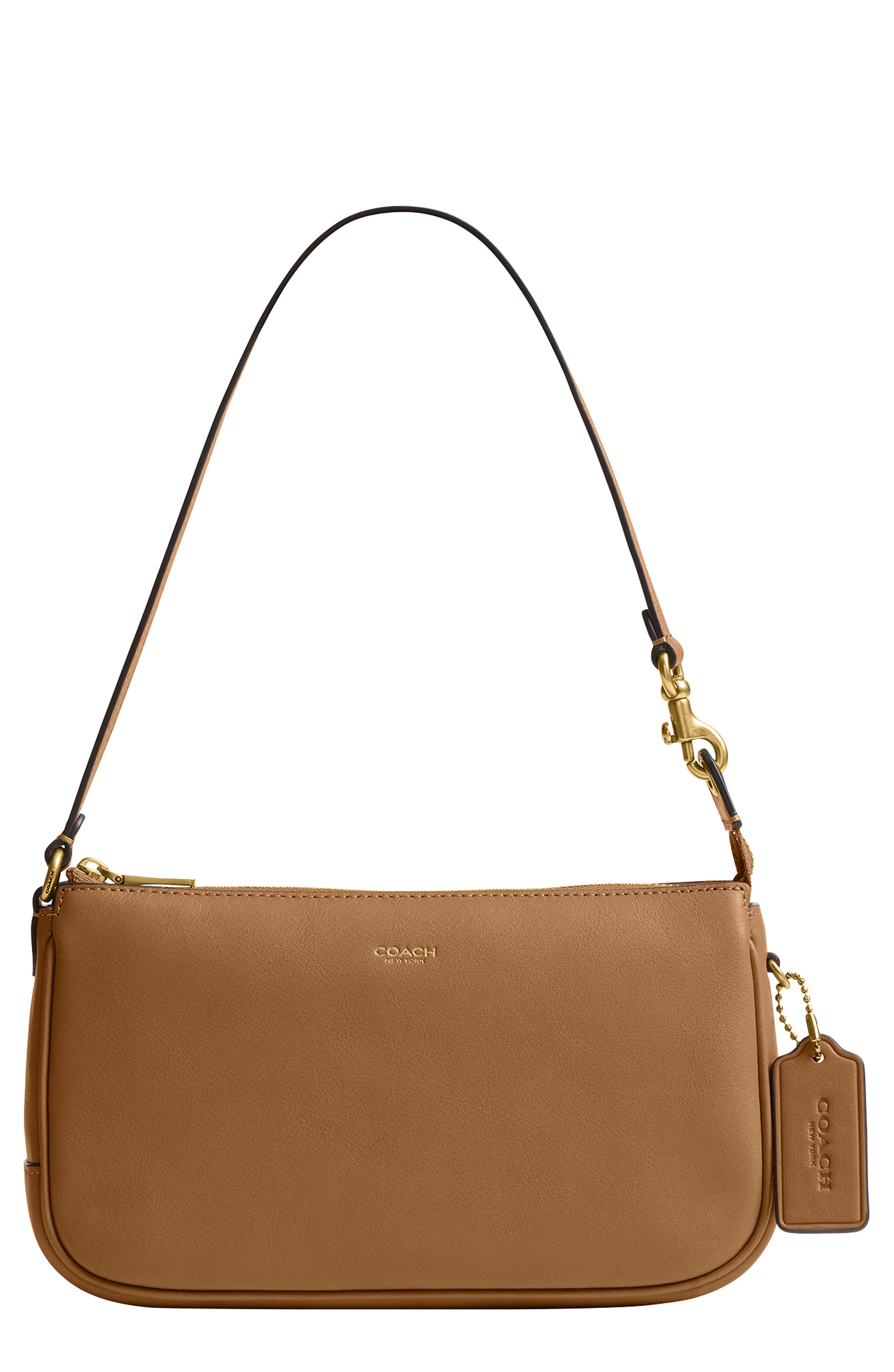 COACH Plaza Natural Grain 蔻驰麻将包 Honey Brown