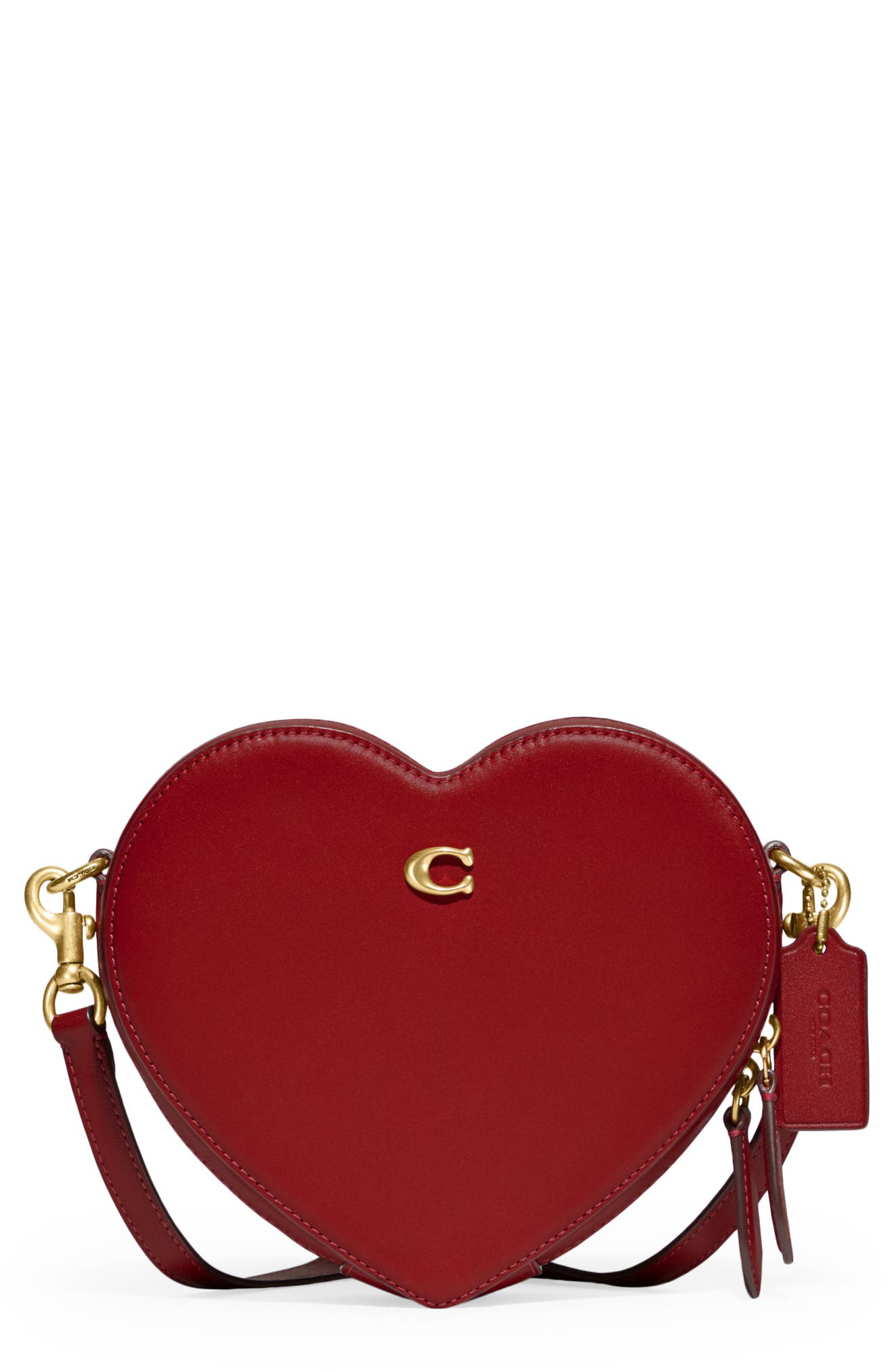 COACH Glove Tanned Leather Heart Crossbody Bag
