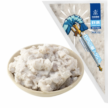 79.9元包邮！沃成极鲜虾滑即食纯虾滑手打虾滑600g