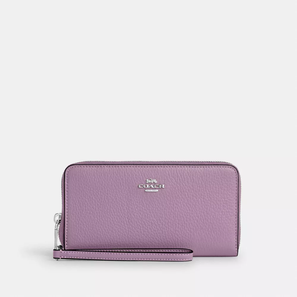 coach long zip around wallet with detachable card case CBZ98-SVNII