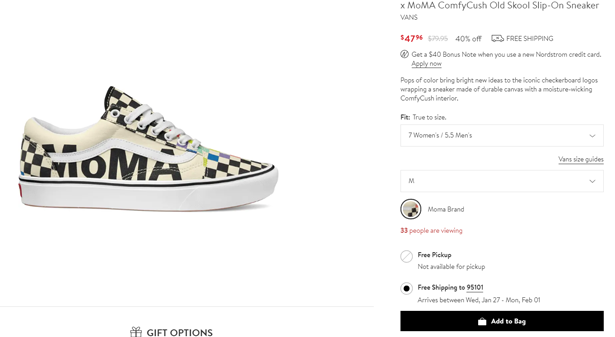nordstrom moma vans