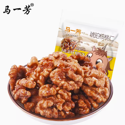 16.9元包邮！马一芳新货琥珀核桃仁250g*2