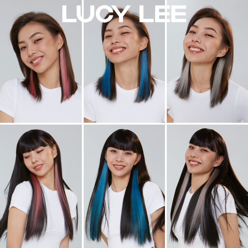 LUCYLEE假发片魔法球挂耳染真发全真人假发