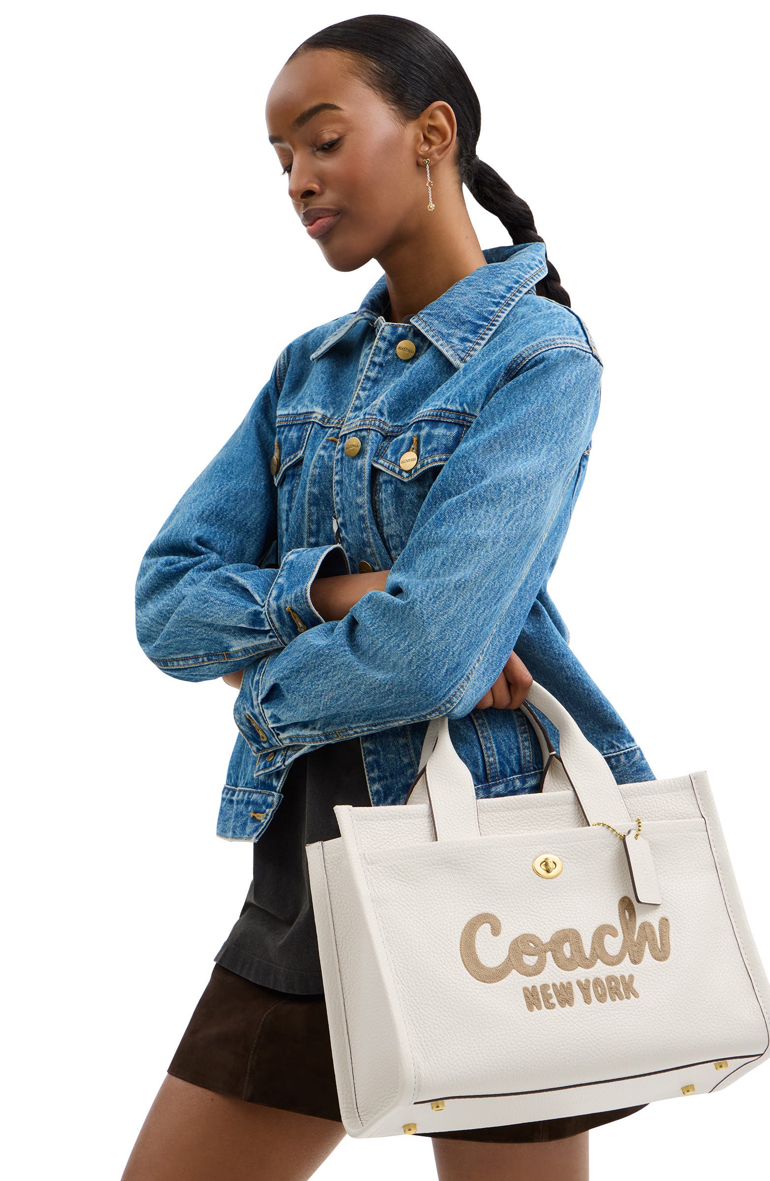 COACH Bubble Leather Cargo 蔻驰托特包