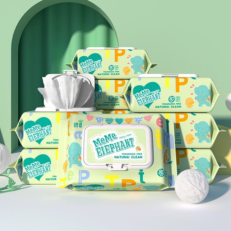 可签到！碧C加厚婴儿手口湿巾80抽