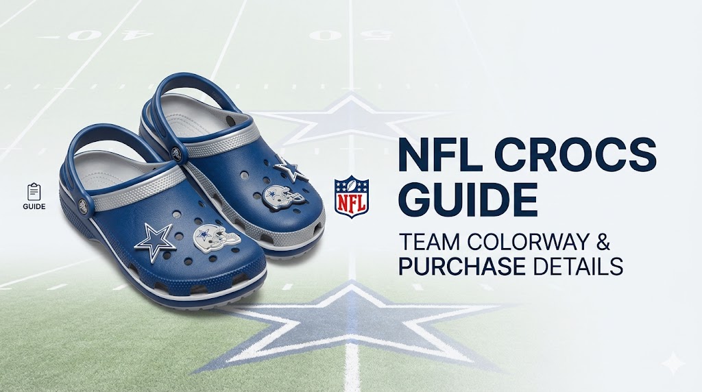 Crocs x NFL Collaboration Classic Clogs Collection featuring 32 team colors and Jibbitz