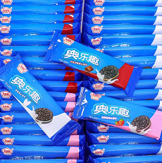 5.9元包邮！奥乐趣夹心小黑饼干 12包/500g
