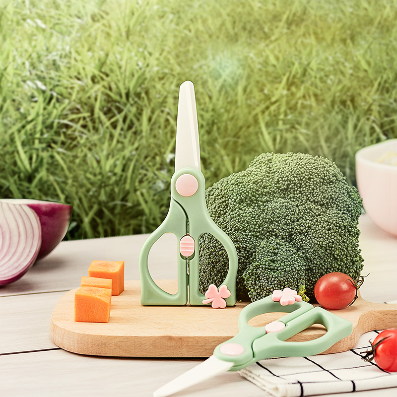 安扣陶瓷辅食剪刀便携小剪刀